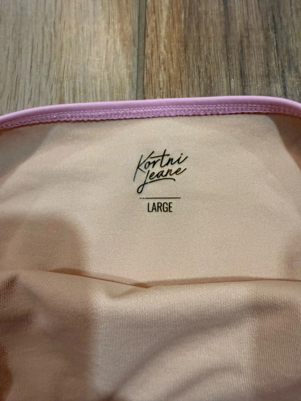 Kortni Jeane Ruffle Up the Front Pink Swimsuit Bottoms